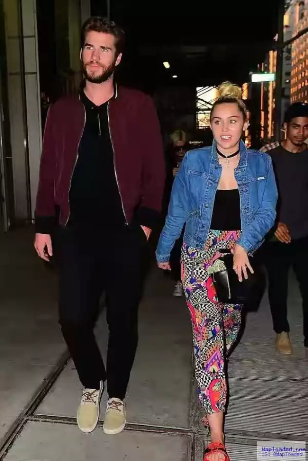 Miley Cyrus Flaunts Engagement Ring Alongside Liam Hemsworth For Dinner Date